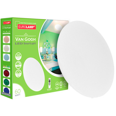 Світильник Eurolamp Van Gogh 60W 3000K 6500К RGB (LED-SL-60W-N17(RGB))
