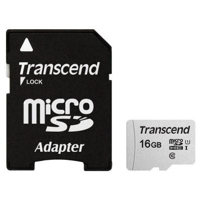 Карта пам&#039;яті Transcend 16GB microSDHC class 10 UHS-I U1 (TS16GUSD300S-A)