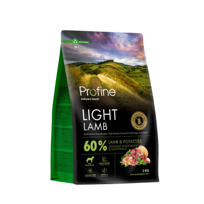 Сухий корм для собак Profine Light Lamb and Potatoes для собак з надмірною вагою 3 кг (8595602569465)