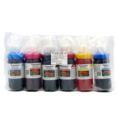 Чорнило Makkon для Epson L800/L805/L810, 6*100мл (KIT-EPS-L800-100)