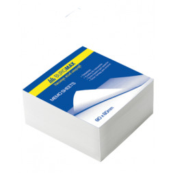 Папір для нотаток Buromax White JOBMAX 80х80х20мм, glued (BM.2206)