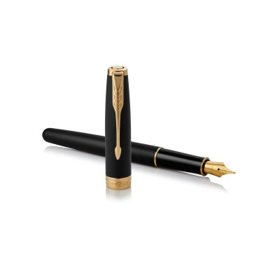 Ручка пір&#039;яна Parker SONNET 17 Matte Black Lacquer GT  FP F (84 811)