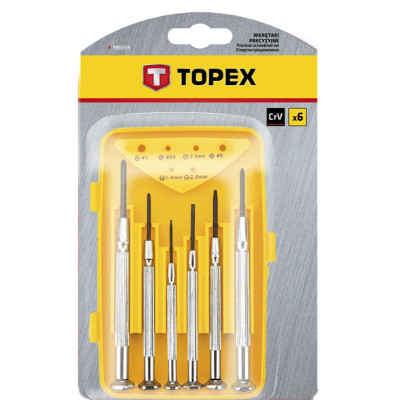 Набір викруток Topex прецизійних, 6 шт. (39D559)