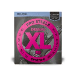 Струни для гітари D'Addario ProSteels Bass Light 6-String (32-130) (EPS170-6)