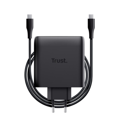 Зарядний пристрій Trust 2xUSB-C 100W GaN PD/PPS black (25527_TRUST)