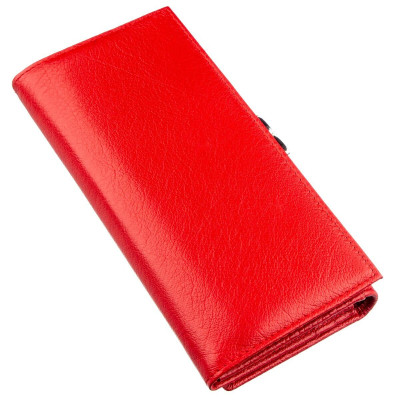 Гаманець ST Leather З монетницею на клямці Червоний (18957)