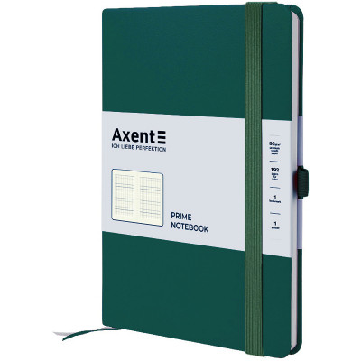 Книга записна Axent Partner Prime 145x210 мм 96 аркушів, клітинка зелений ліс (8305-61-A)