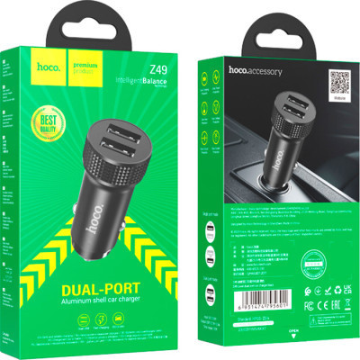Зарядний пристрій HOCO Z49 Level 2xUSB Black (6931474795601)