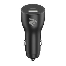 Зарядний пристрій 2E Dual USB Car Charger 38W, PD, QC, black (2E-ACR18PDQC-B)