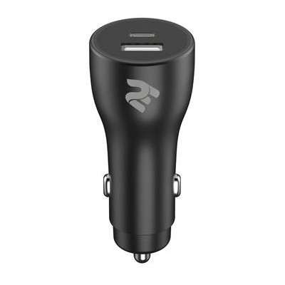 Зарядний пристрій 2E Dual USB Car Charger 38W, PD, QC, black (2E-ACR18PDQC-B)