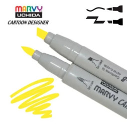 Художній маркер Marvy двосторонній 1900B-S Жовтий (752481291056)