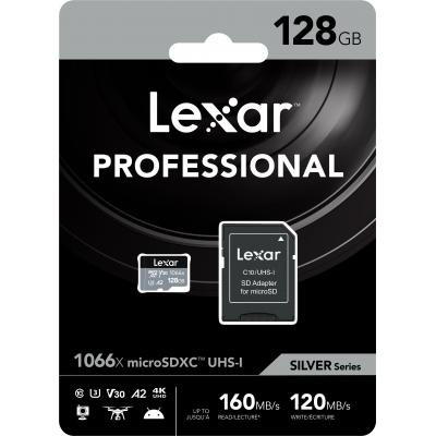 Карта пам&#039;яті Lexar 128GB microSDXC class 10 UHS-I 1066x Silver (LMS1066128G-BNANG)