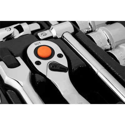 Набір головок Neo Tools 25шт, 1/2&quot;, CrV, металевий кейс (10-036)