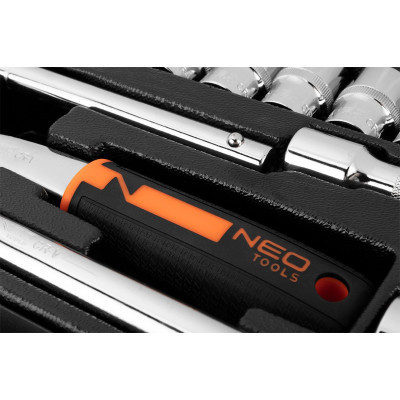 Набір головок Neo Tools 25шт, 1/2&quot;, CrV, металевий кейс (10-036)