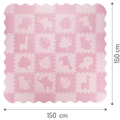 Дитячий килимок MoMi пазл Zawi 150 х 150 см Pink (MAED00012)