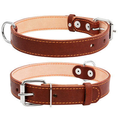 Нашийник для тварин Collar подвійний Ш 25 мм Д 38-50 см коричневий (02296)