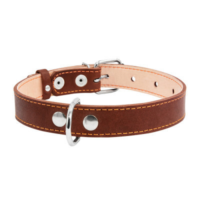 Нашийник для тварин Collar подвійний Ш 25 мм Д 38-50 см коричневий (02296)