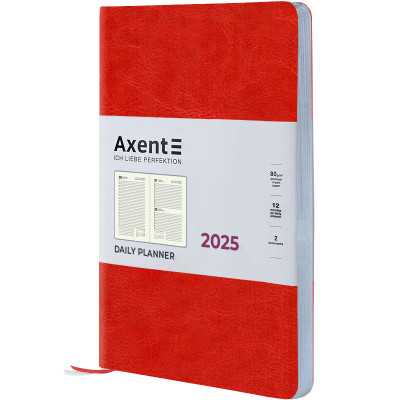 Тижневик Axent датований 2025 Partner City Soft 145х210 мм, червоний (8821-25-03-A)