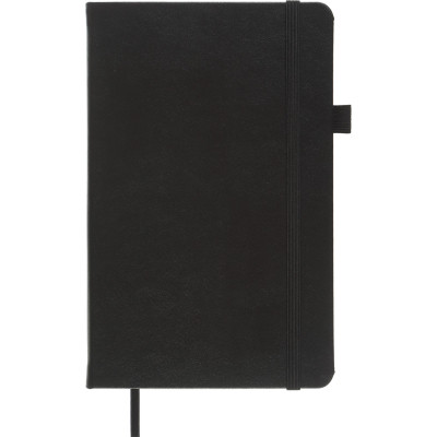 Книга записна Buromax Etalon 125x195 мм 96 аркушів в клітинку обкладинка зі штучної шкіри Чорна (BM.291160-01)
