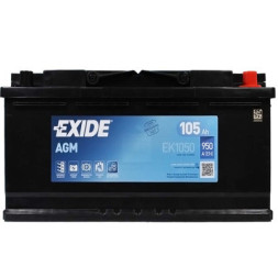 Акумулятор автомобільний EXIDE START-STOP AGM 105A (EK1050)