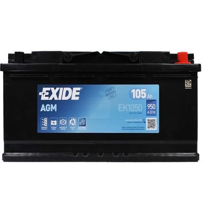 Акумулятор автомобільний EXIDE START-STOP AGM 105A (EK1050)