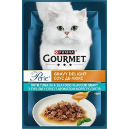 Вологий корм для кішок Purina Gourmet Perle з Тунцем міні філе 85 г (8445291188341)