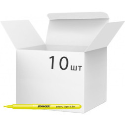 Маркер Stanger текстовий, 1-3 мм жовтий 10 шт (MARKER-TXT-ST-PENY10)