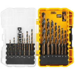 Набір свердл DeWALT по металу Black&amp;Gold HSS-G, 19 шт, кейс Tough Case (DT70728)