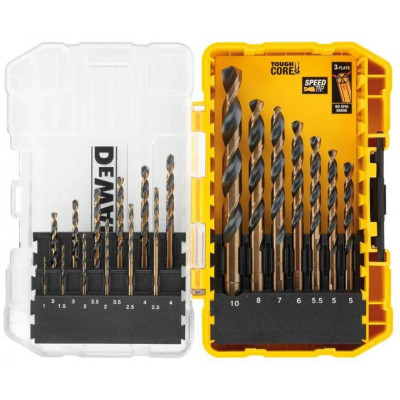 Набір свердл DeWALT по металу Black&amp;Gold HSS-G, 19 шт, кейс Tough Case (DT70728)