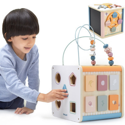 Розвиваюча іграшка Viga Toys Бізікуб дерев&#039;яний PolarB 8 в 1 (44098)