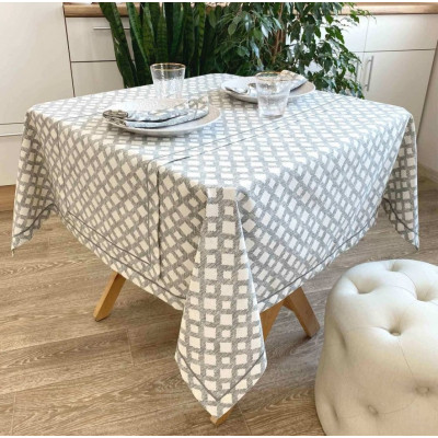 Скатертина Прованс Avantime Лофт Сірий 132х132 см (17279)