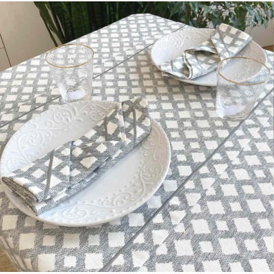 Скатертина Прованс Avantime Лофт Сірий 132х132 см (17279)