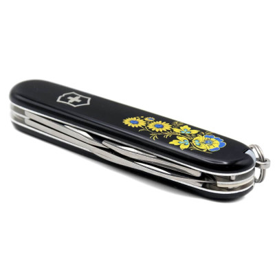 Ніж Victorinox Spartan Ukraine Black &quot;Квіти&quot; (1.3603.3_T1050u)