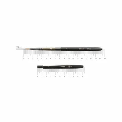 Пензлик для малювання Rosa Соболь круглий, TRAVEL BRUSH, OCEAN 168, № 2 (4823098516897)