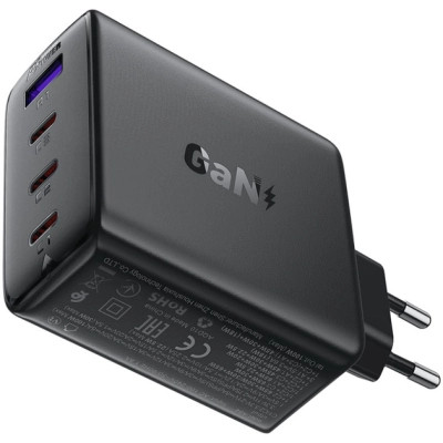 Зарядний пристрій Acefast 4xUSB 100W (3xUSB-C+USB-A) Gan A94 Fast Charger Black (6974316283133)