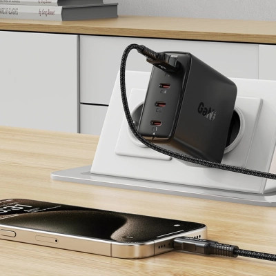 Зарядний пристрій Acefast 4xUSB 100W (3xUSB-C+USB-A) Gan A94 Fast Charger Black (6974316283133)
