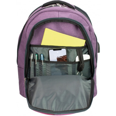 Рюкзак шкільний Cool For School 44x32x20 см 28 л Фиолетово-малиновий (CF86588-05)