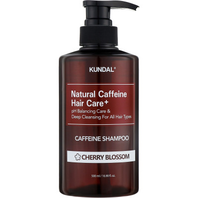 Шампунь Kundal Natural Caffeine &amp; Intensive Scalp Care Shampoo Cherry Blossom 500 мл (8809568745772)