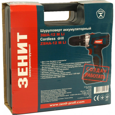Шуруповерт Зеніт ЗША-12 М Li (841747)