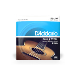 Струни для гітари D'Addario Silk &amp; Steel Folk Regular Light (11-47) (EJ40)