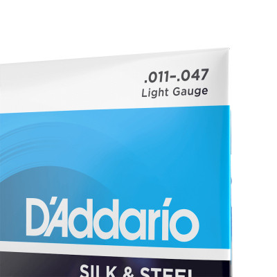 Струни для гітари D&#039;Addario Silk &amp; Steel Folk Regular Light (11-47) (EJ40)