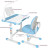 Парта зі стільцем Cubby Vivo Blue