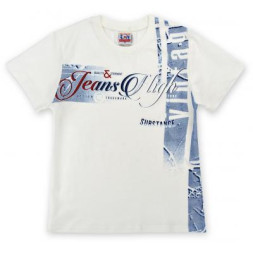 Футболка дитяча Breeze &quot;Jeans High&quot; (8757-116B-cream)