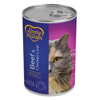 Консерви для котів Lovely Hunter Adult Beef&amp;Chicken Liver 400 г (LHU45612)
