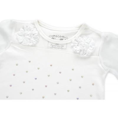 Кофта дитяча Breeze з шифоновими рукавами і стразами (8840-98G-beige)