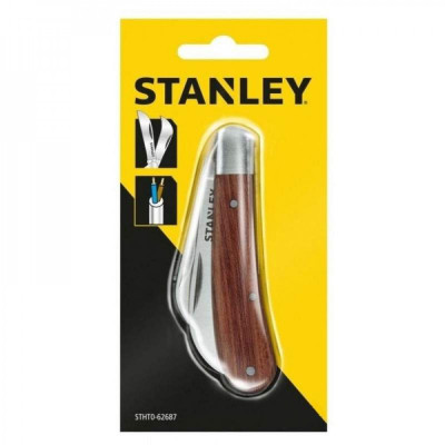 Ніж монтажний Stanley для електрика складаний, з двома лезами, 70 мм. (STHT0-62687)