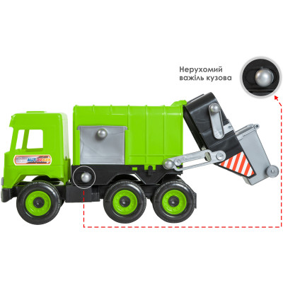 Спецтехніка Tigres Авто &quot;Middle truck&quot; сміттєвоз (св. зелений) в коробці (39484)