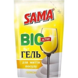 Засіб для ручного миття посуду Sama Лимон гель 450 г (4820270630310)