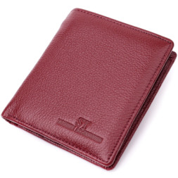 Гаманець ST Leather З натуральної шкіри Бордовий (19467)