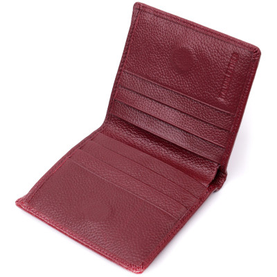 Гаманець ST Leather З натуральної шкіри Бордовий (19467)